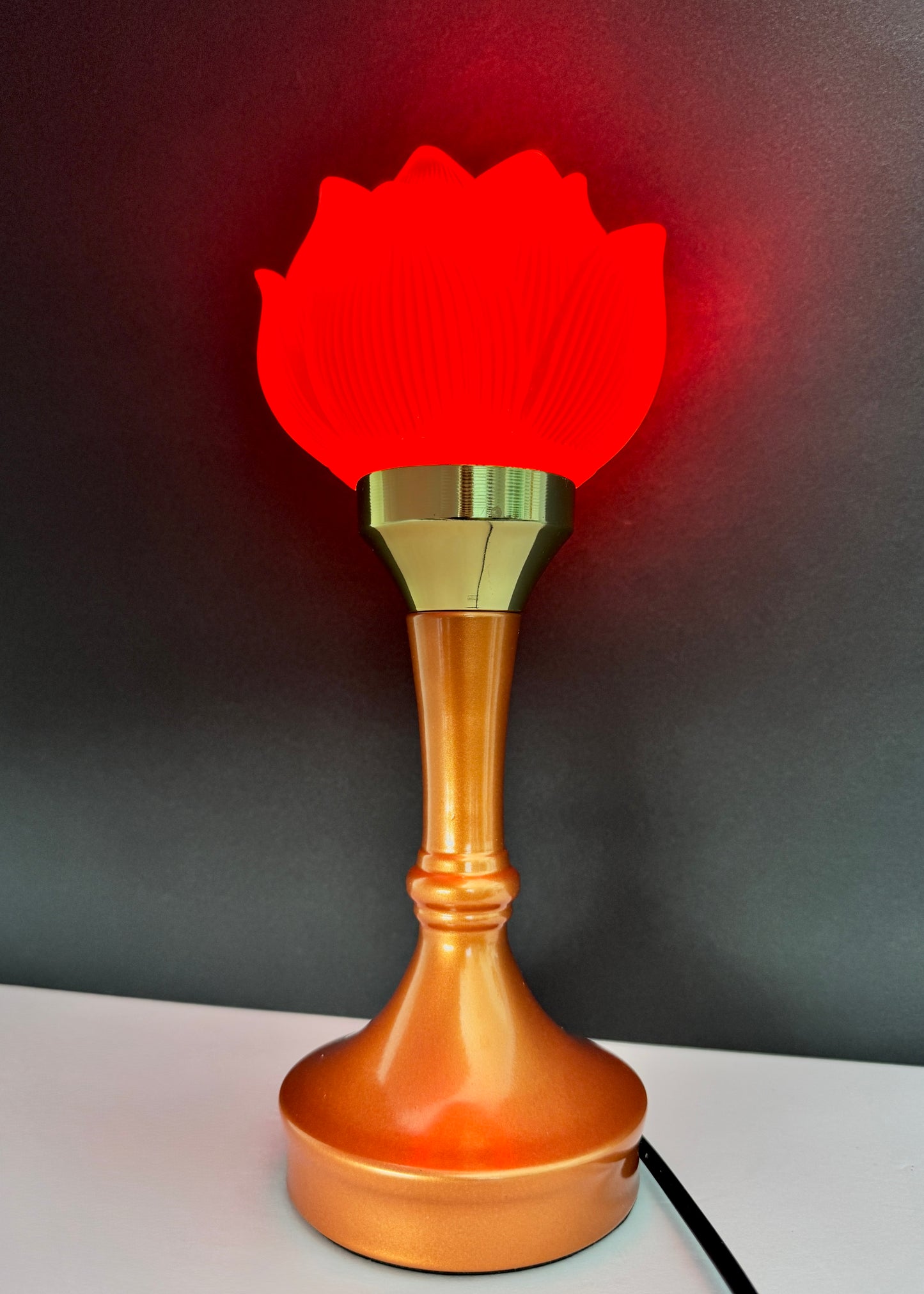 Lotus LED Lamp Pair – Yellow Flower – Multi-Color Glow