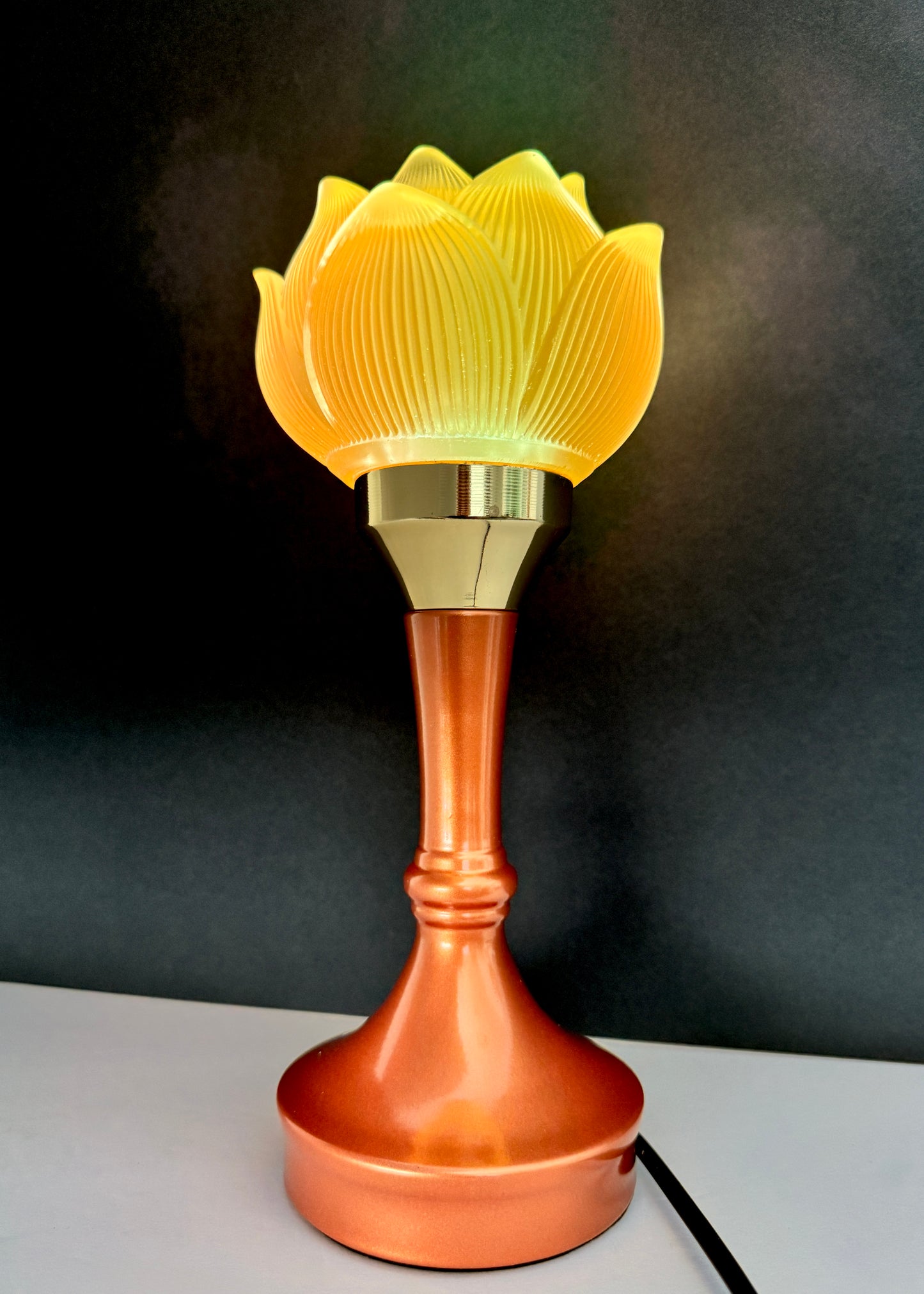 Lotus LED Lamp Pair – Yellow Flower – Multi-Color Glow