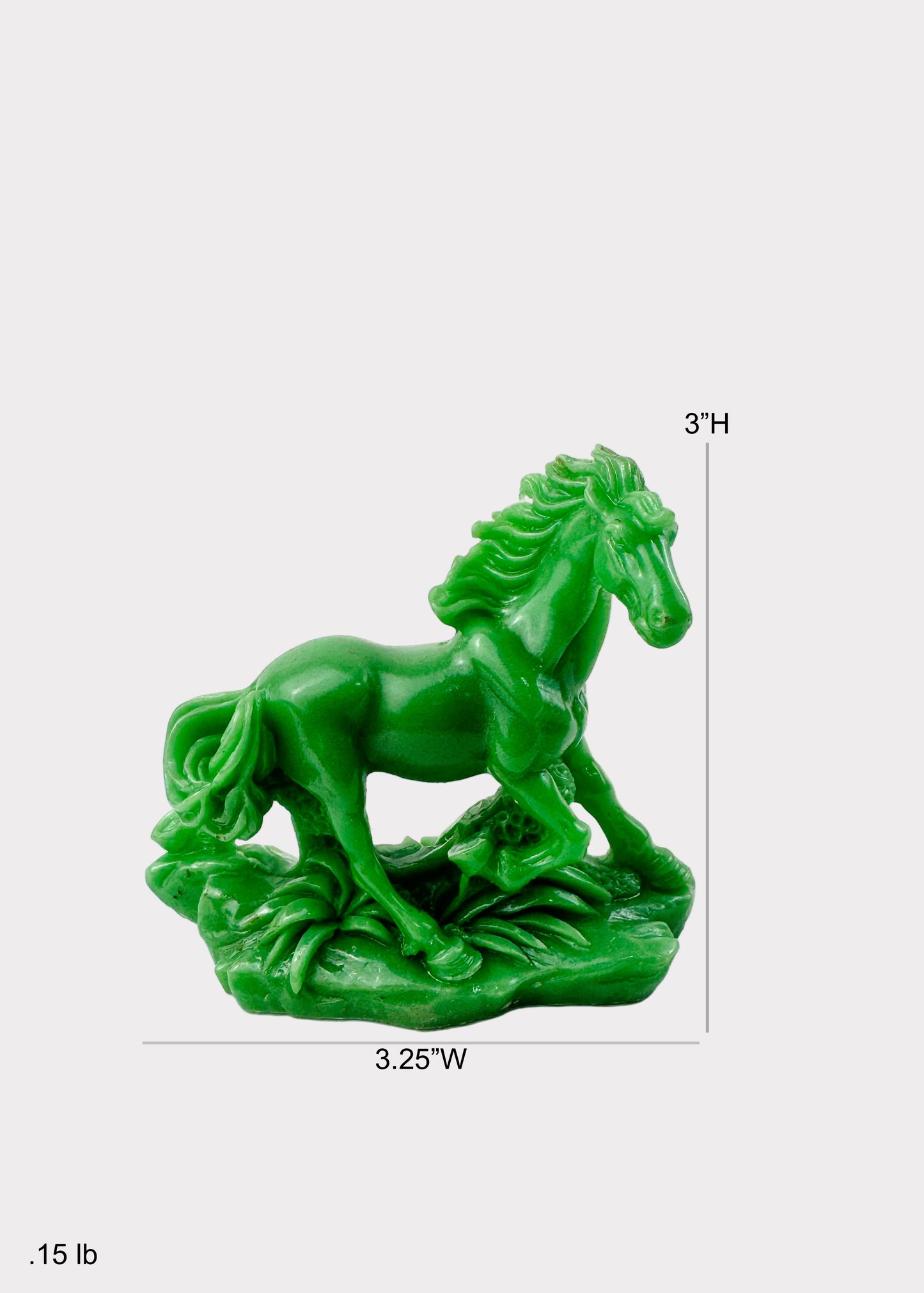 Green Galloping Horse Figurine Set – 8-Piece Decorative Collection