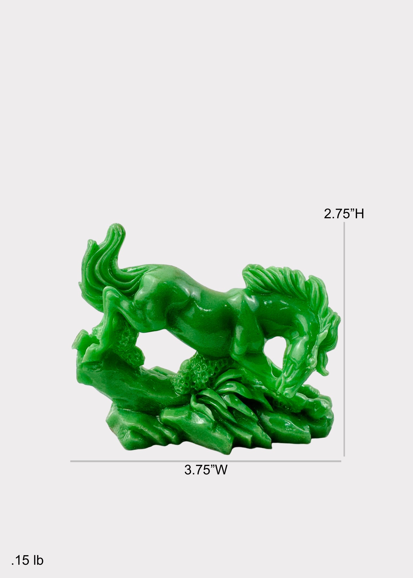 Green Galloping Horse Figurine Set – 8-Piece Decorative Collection