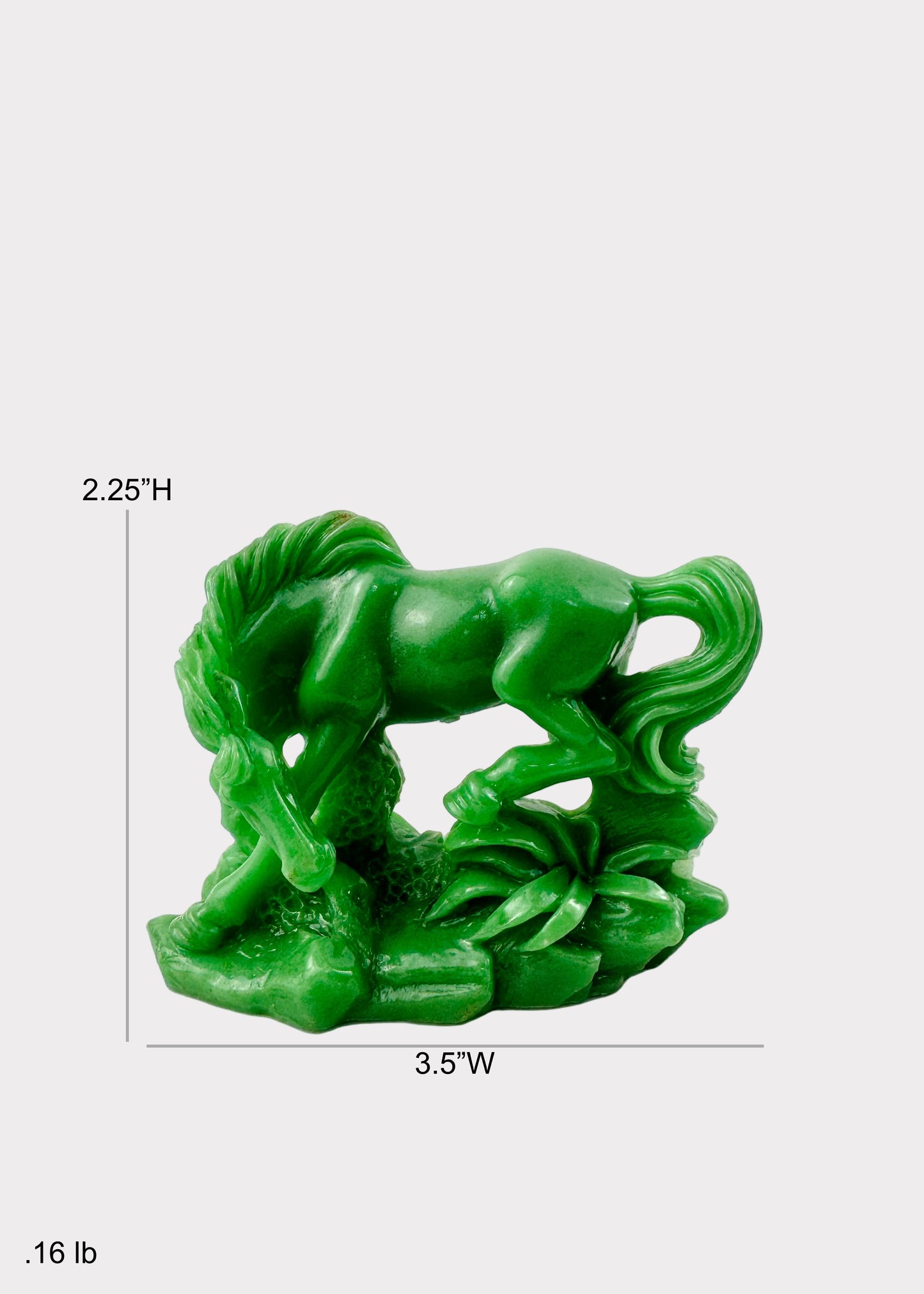 Green Galloping Horse Figurine Set – 8-Piece Decorative Collection