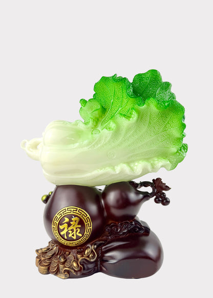 Prosperity Cabbage with Hulu and Fortune Symbol – Wealth and Blessing Décor
