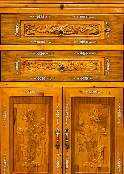 42” Cabinet Altar – Vietnamese Style – Yellow