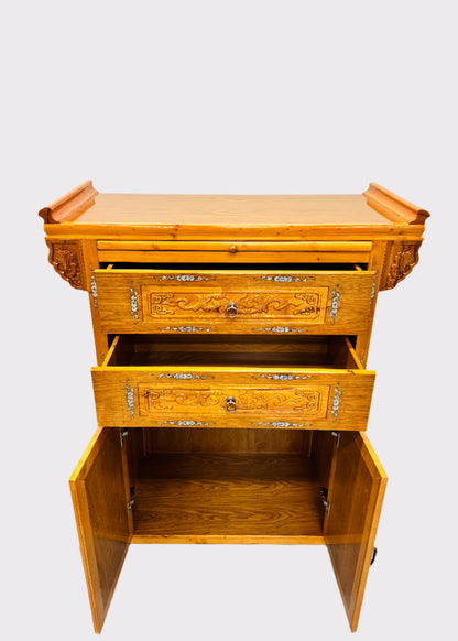 42” Cabinet Altar – Vietnamese Style – Yellow