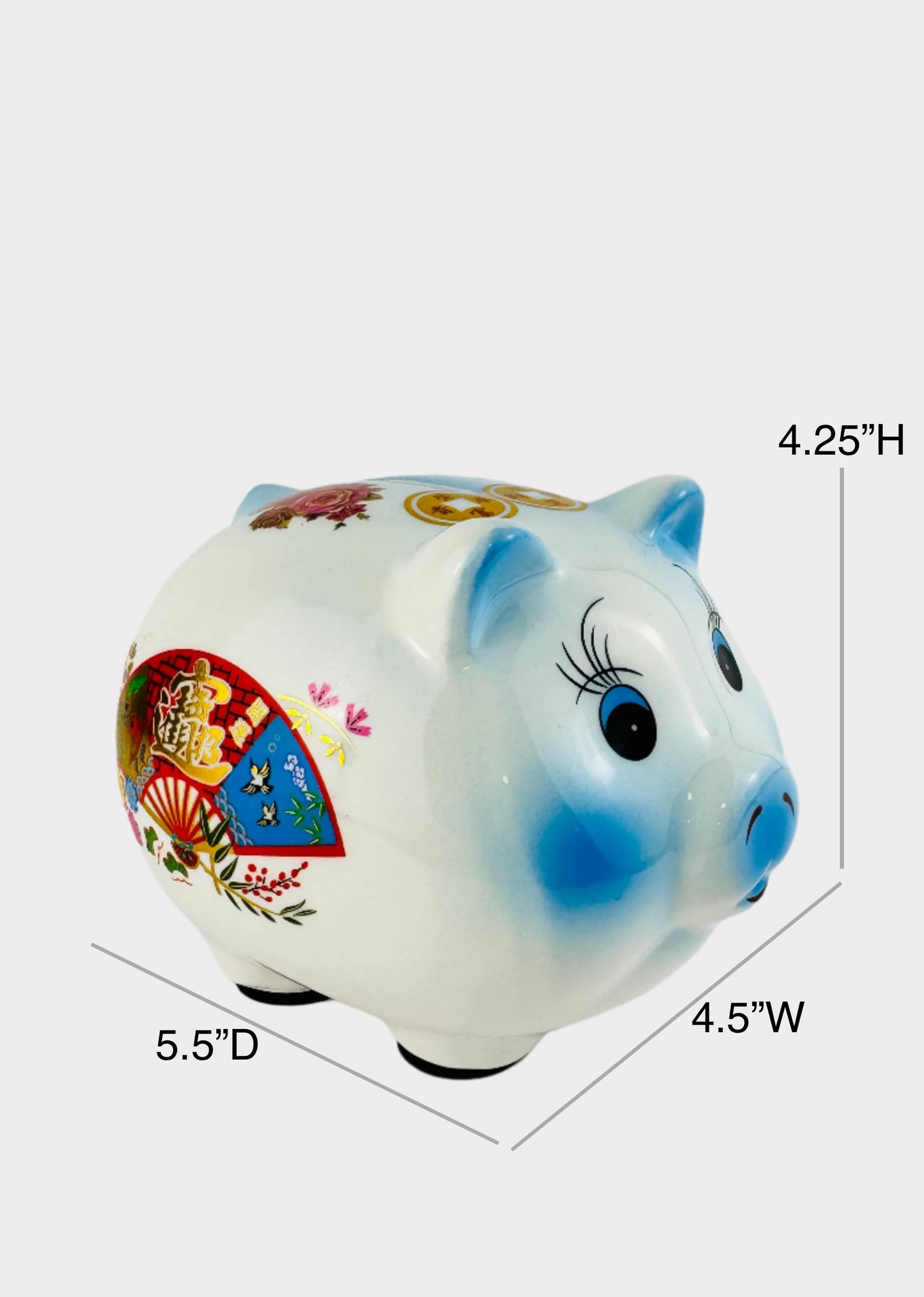 Blue Fortune Piggy Bank
