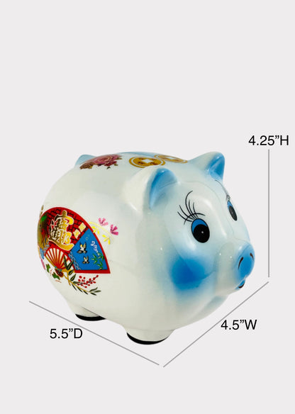 Blue Fortune Piggy Bank