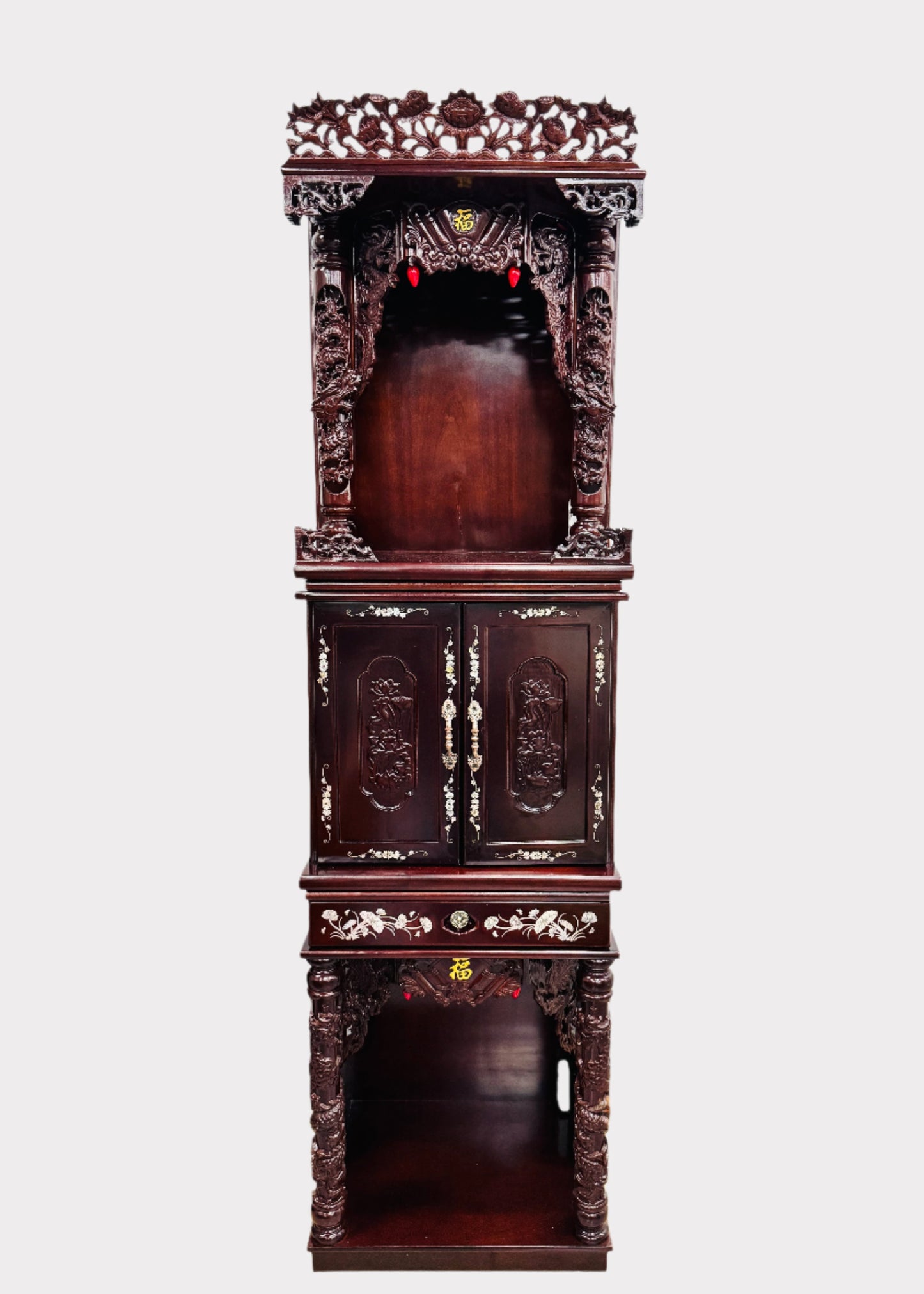 24” 3-Tier Altar – Dragon – Red