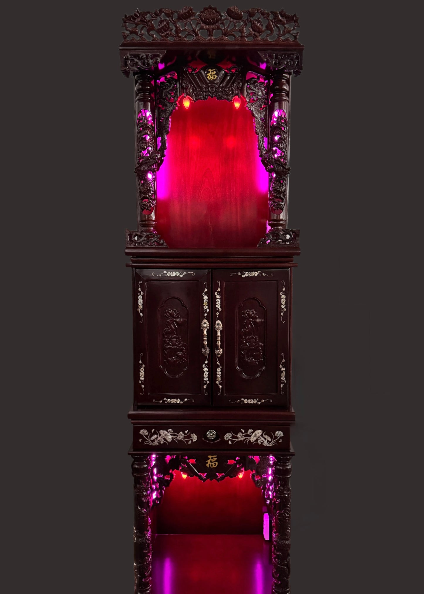 24” 3-Tier Altar – Dragon – Red
