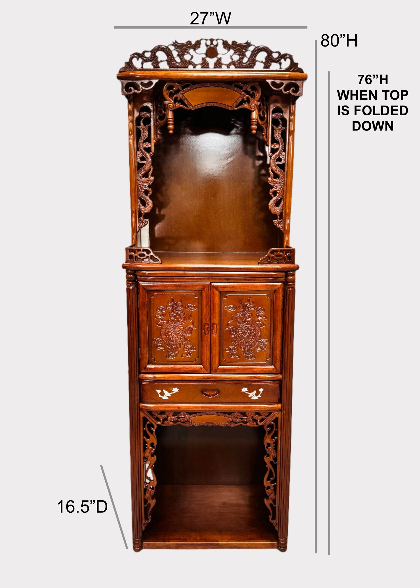 27” 3-Tier Altar – Middle Cabinet – Yellow