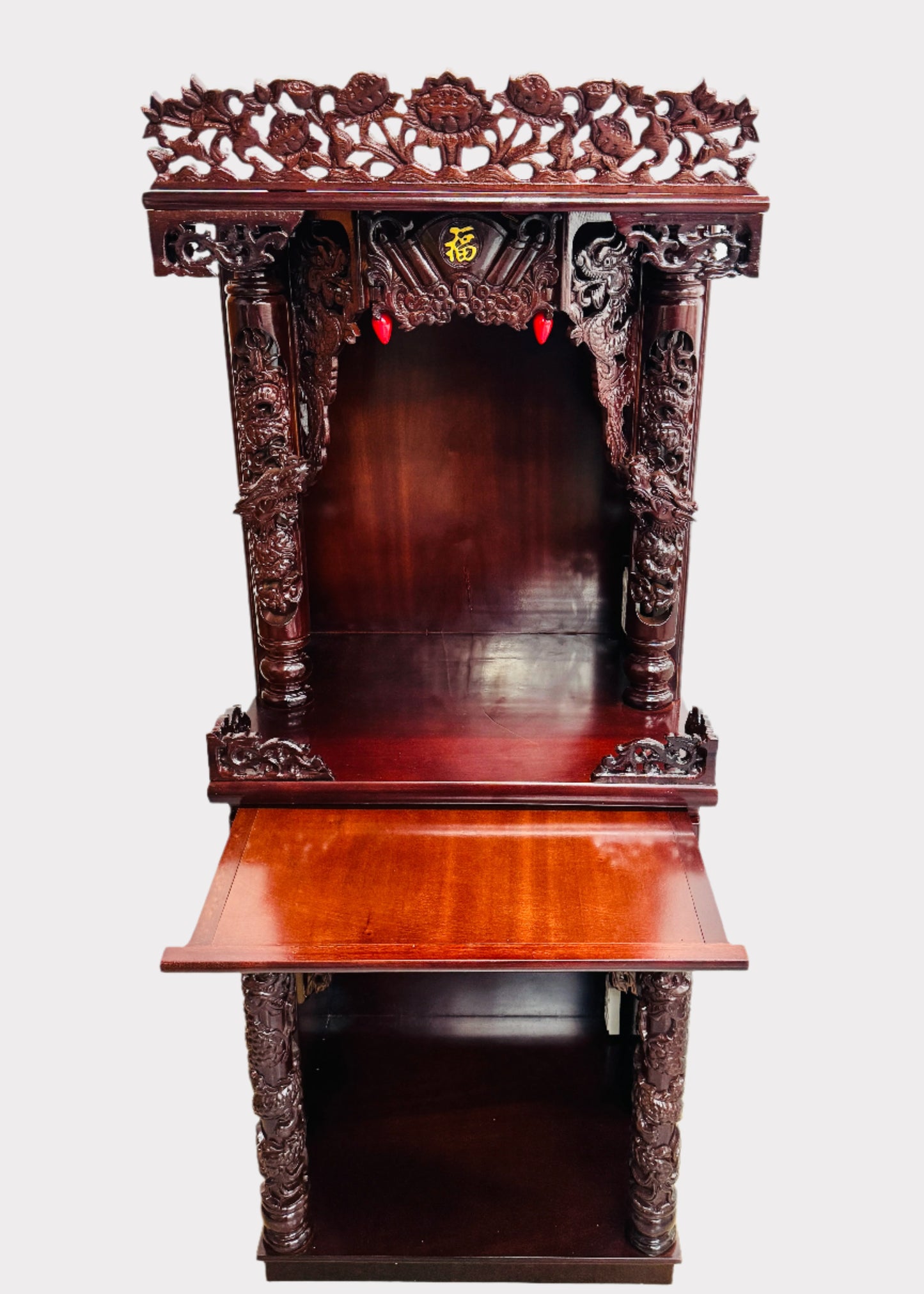 24” 2-Tier Altar – Dragon – Red