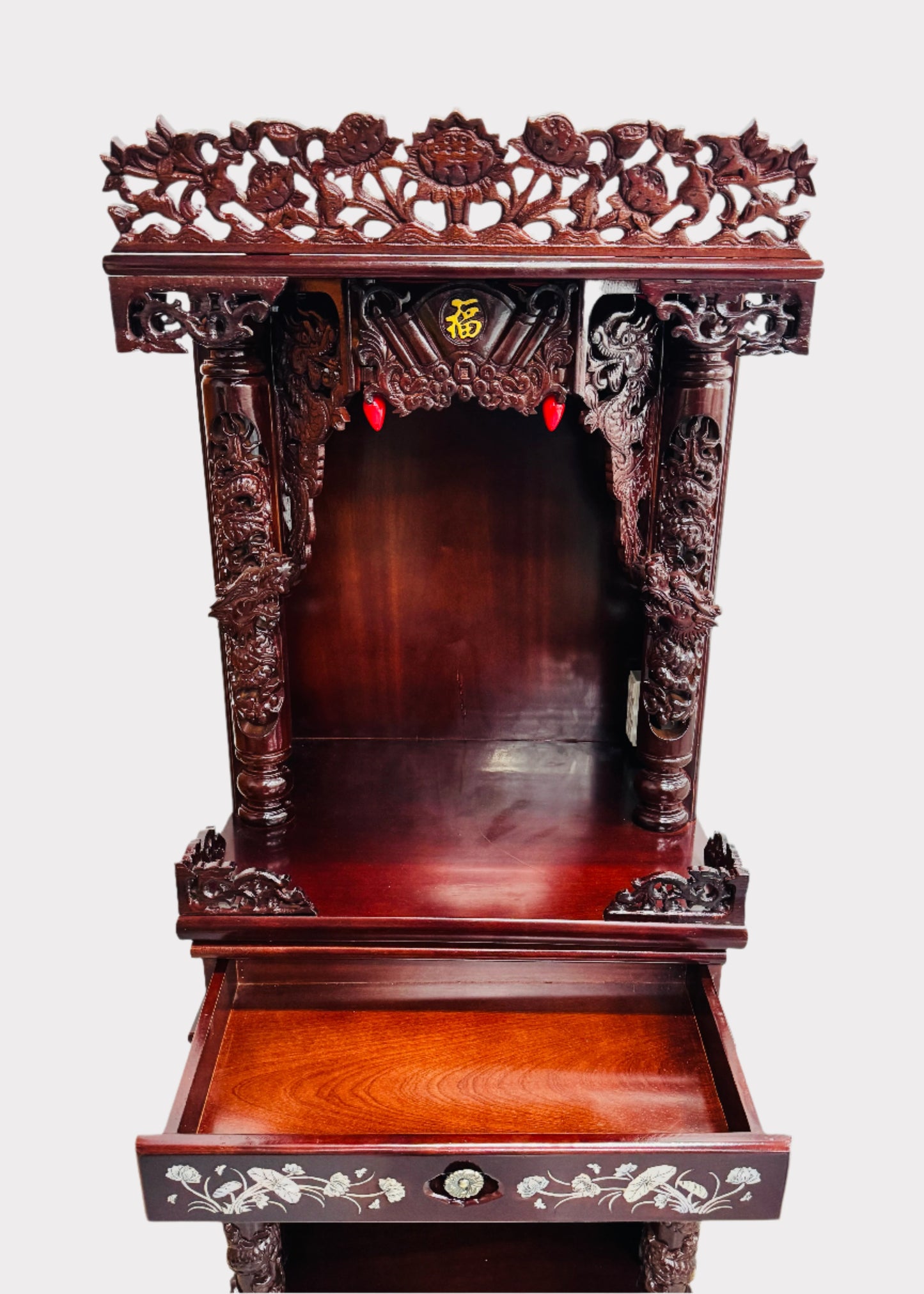 24” 2-Tier Altar – Dragon – Red