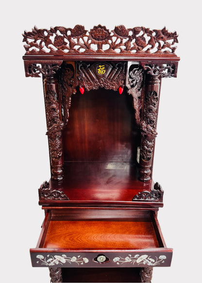24” 2-Tier Altar – Dragon – Red