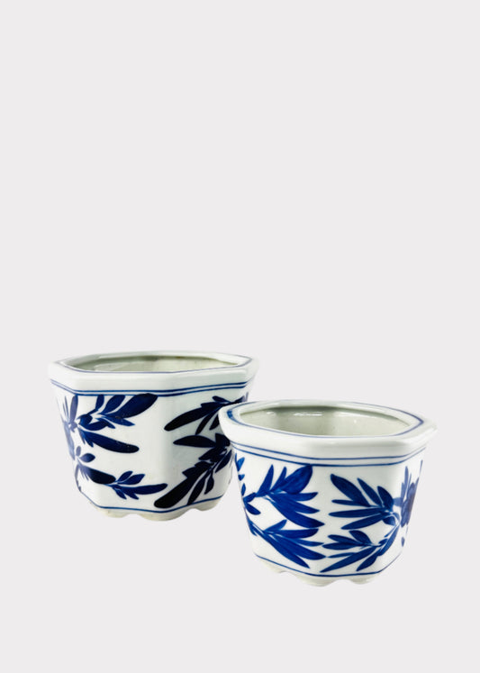 Hexagon Blue Planter