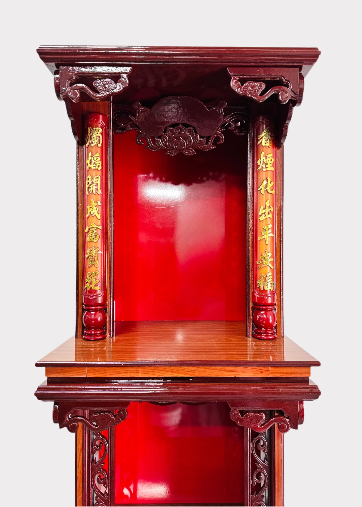 24" 3-Tier Altar – Taiwanese-Style – Red