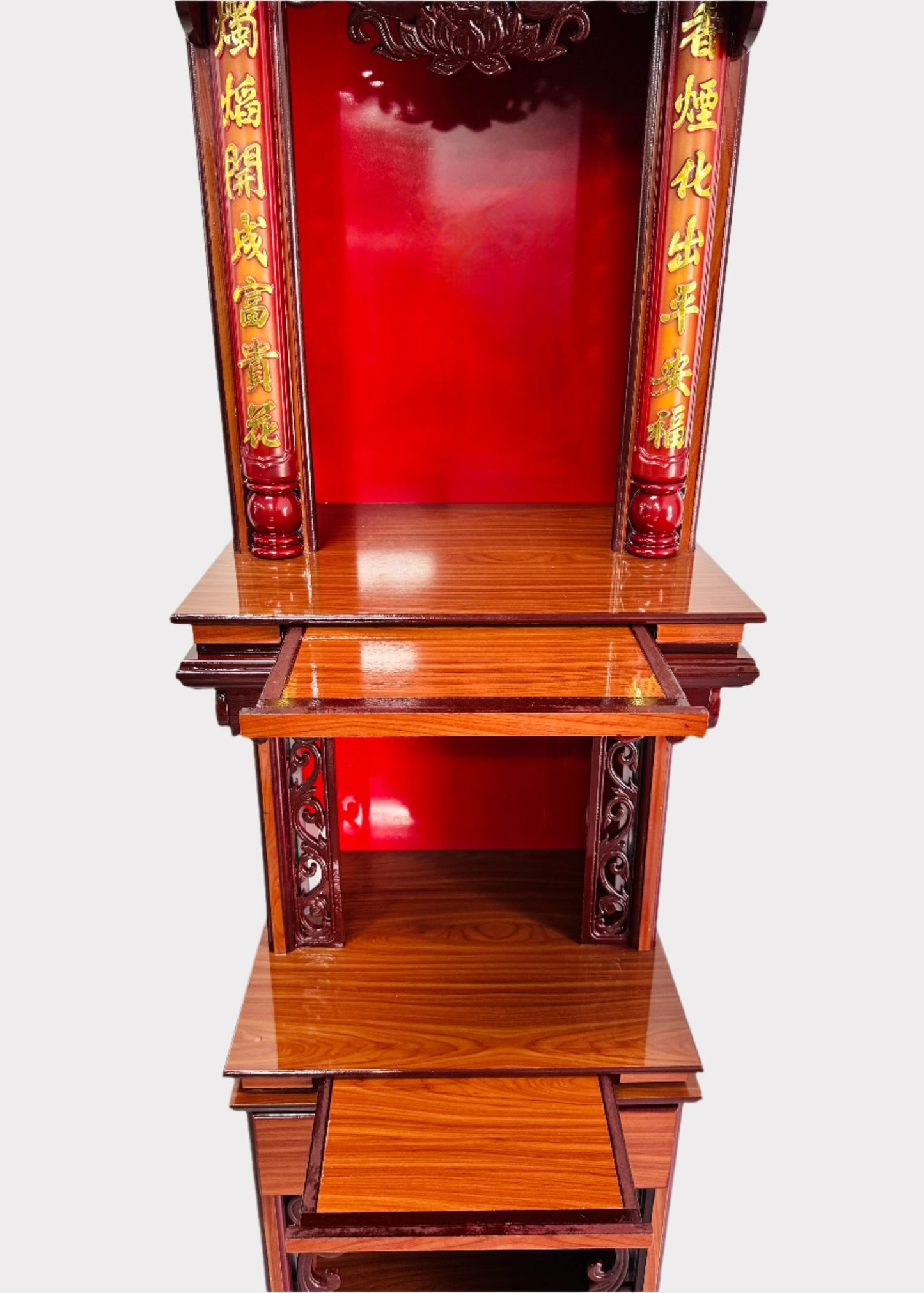 24" 3-Tier Altar – Taiwanese-Style – Red