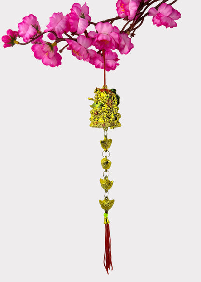 Golden Koi with Gold Ingots – Lunar New Year Hanging Ornament (5 Count)