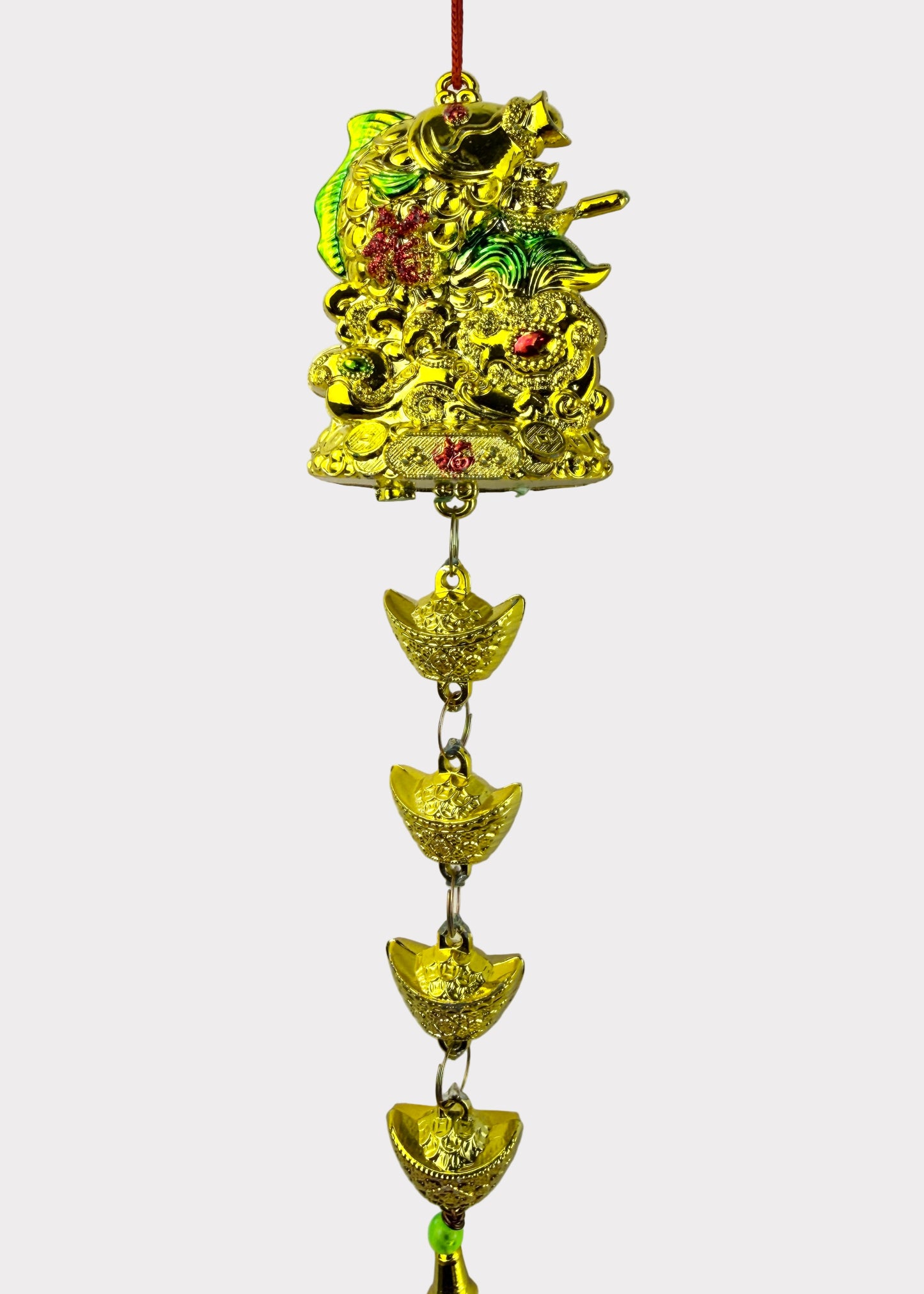 Golden Koi with Gold Ingots – Lunar New Year Hanging Ornament (5 Count)