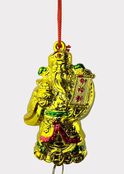 Golden God of Wealth Hanging Ornament – Lunar New Year Décor (5 Count)