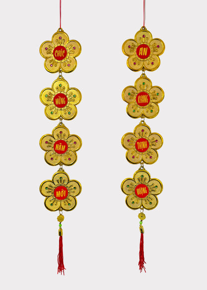Golden Mai Flower Hanging – Lunar New Year Decoration (2 Count)