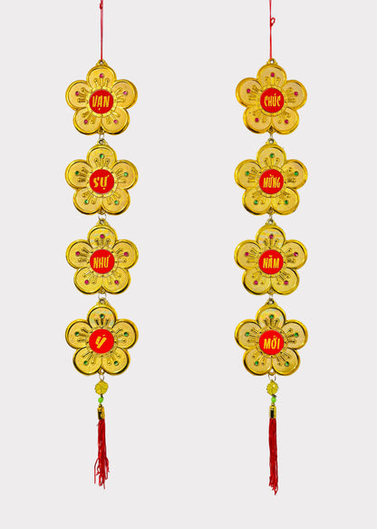 Golden Mai Flower Hanging – Lunar New Year Decoration (2 Count)