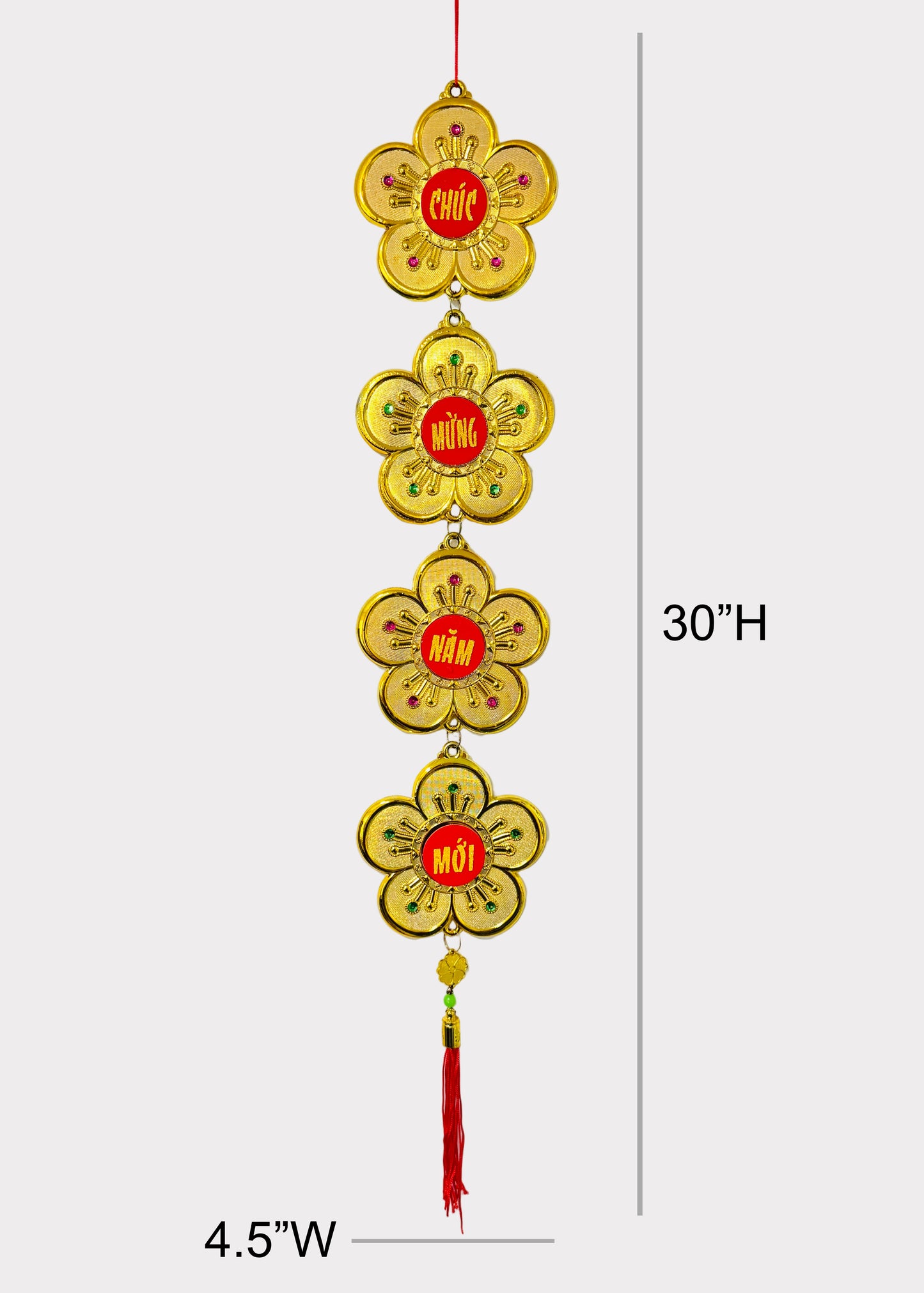 Golden Mai Flower Hanging – Lunar New Year Decoration (2 Count)