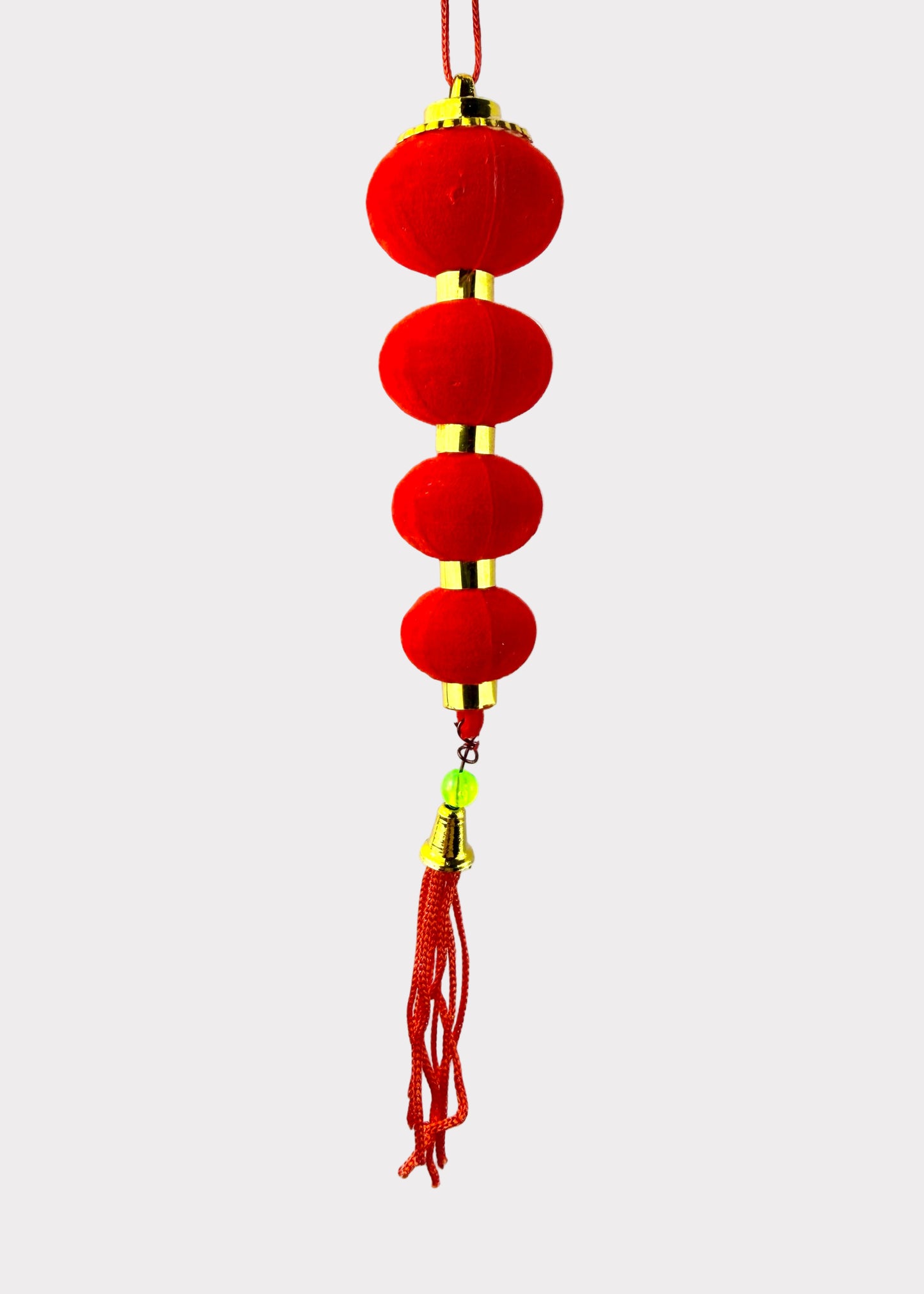 Classic Red Lantern Hanging Ornament – Lunar New Year Decoration (5 Count)
