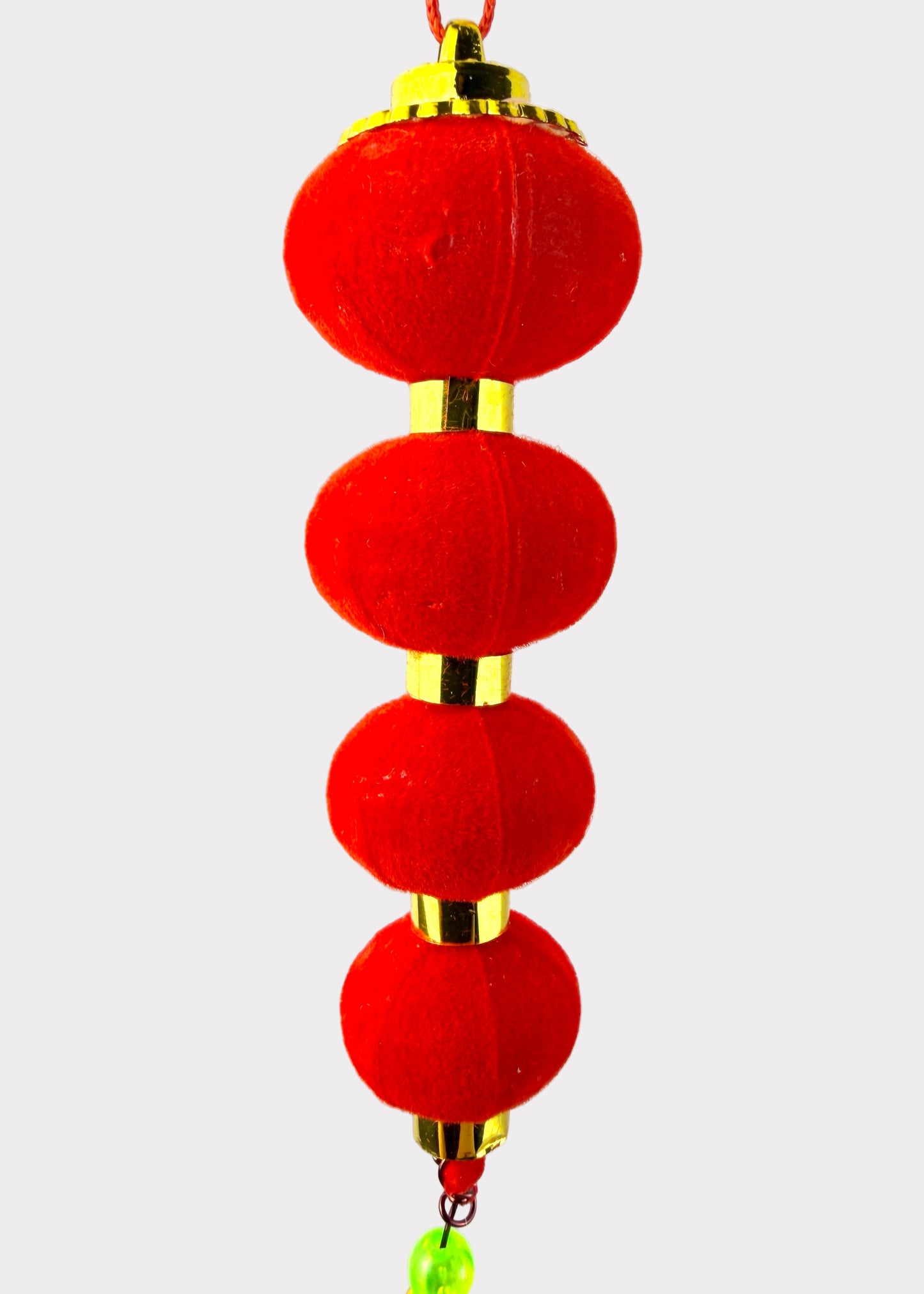 Classic Red Lantern Hanging Ornament – Lunar New Year Decoration (5 Count)