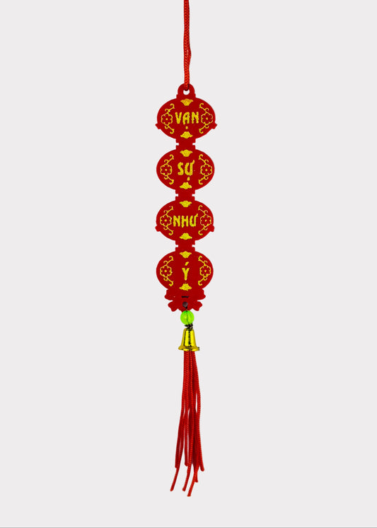 Red Lantern Tassel Ornament – Vietnamese Tet & Lunar New Year Decoration (10 Count)