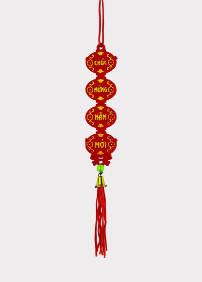 Red Lantern Tassel Ornament – Vietnamese Tet & Lunar New Year Decoration (10 Count)