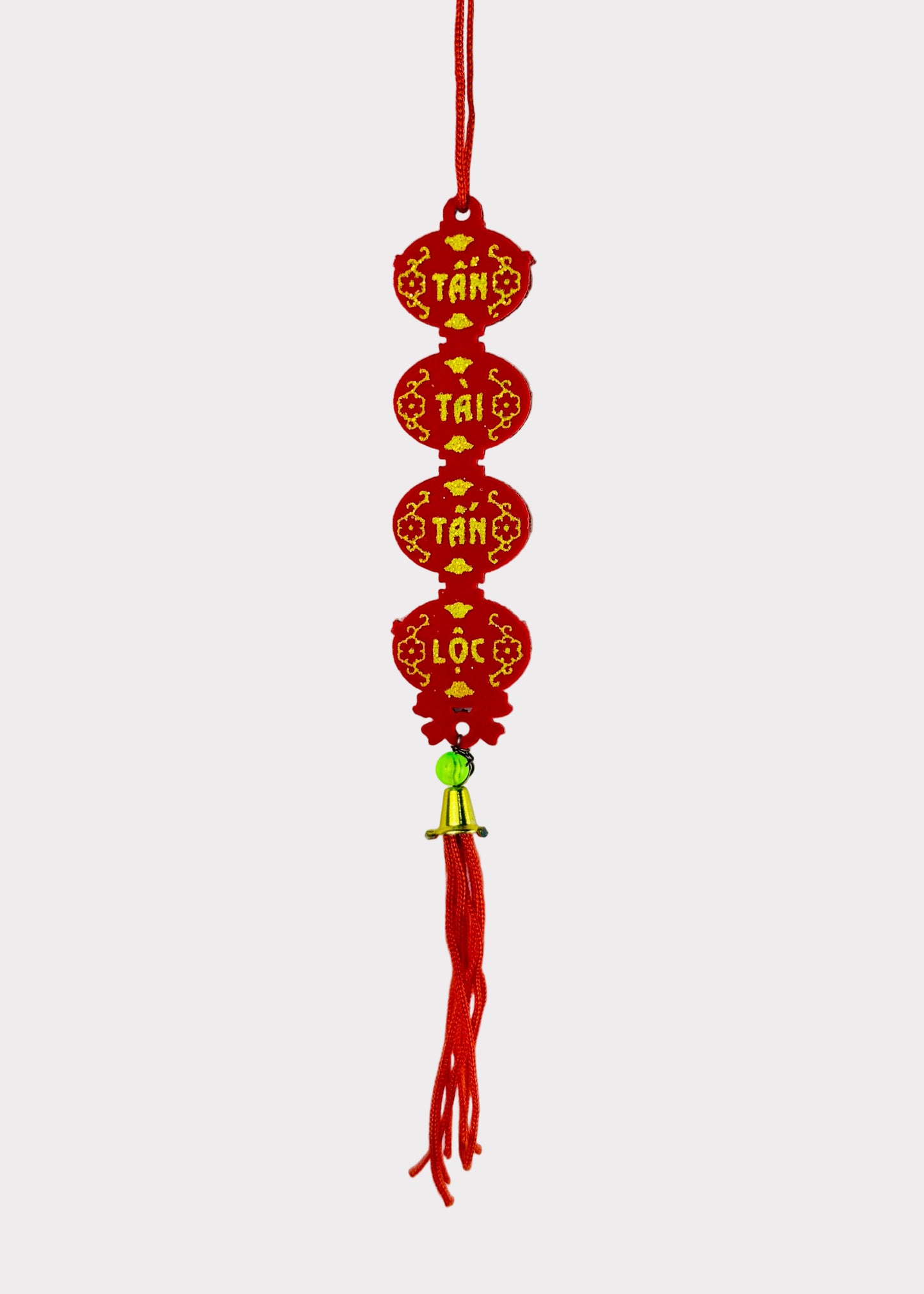 Red Lantern Tassel Ornament – Vietnamese Tet & Lunar New Year Decoration (10 Count)