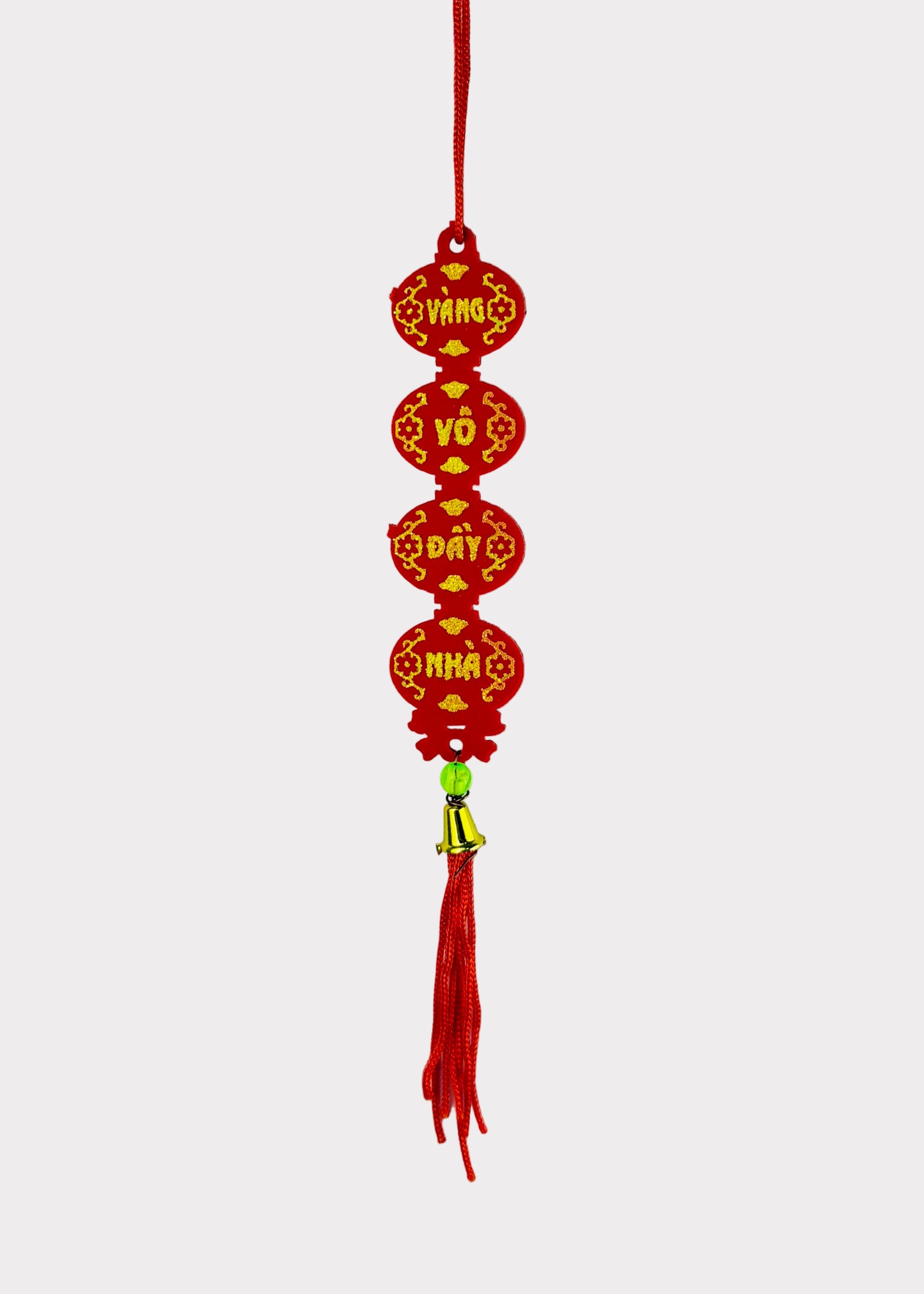 Red Lantern Tassel Ornament – Vietnamese Tet & Lunar New Year Decoration (10 Count)