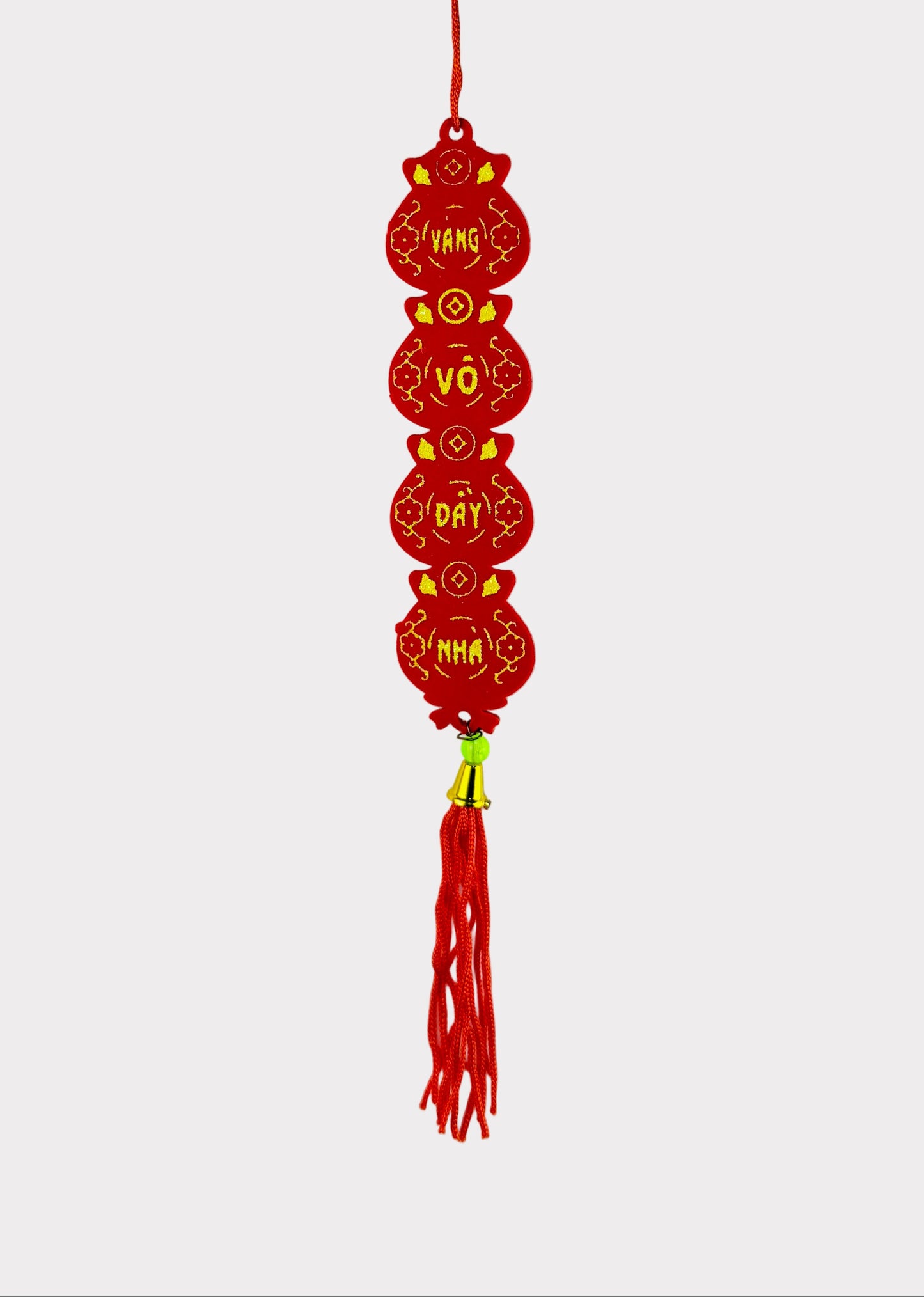 Red Money Bag Tassel Ornament – Vietnamese Tet & Lunar New Year Décor (10 Count)