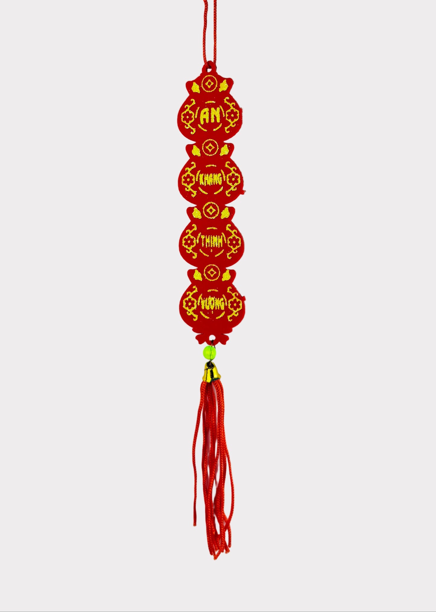 Red Money Bag Tassel Ornament – Vietnamese Tet & Lunar New Year Décor (10 Count)