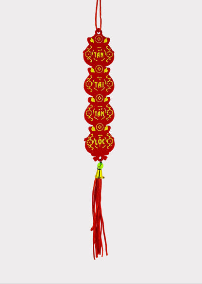 Red Money Bag Tassel Ornament – Vietnamese Tet & Lunar New Year Décor (10 Count)