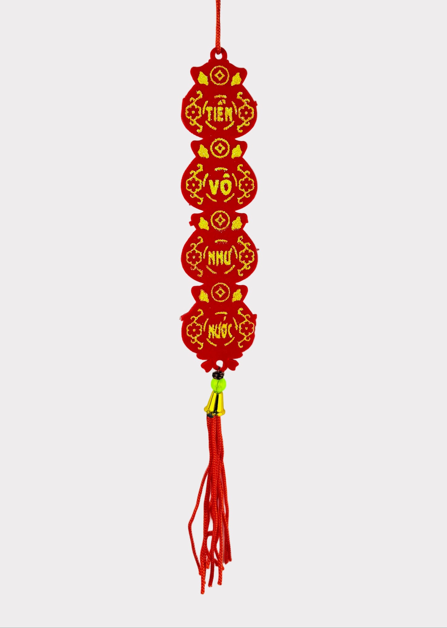 Red Money Bag Tassel Ornament – Vietnamese Tet & Lunar New Year Décor (10 Count)