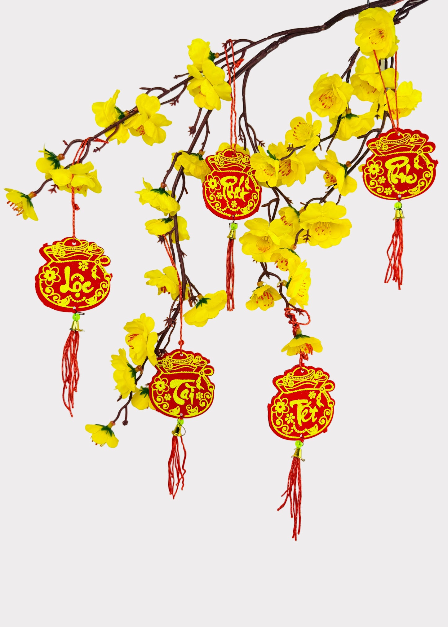 Money Bag Hanging Ornaments – Lunar New Year Tết Décor (10 Count)