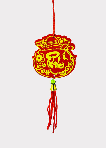 Money Bag Hanging Ornaments – Lunar New Year Tết Décor (10 Count)