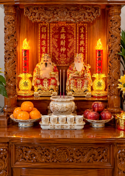 LED Altar Candle Lights with Pineapple Base Set - Battery & USB Powered