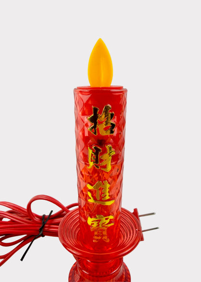 LED Flickering Altar Candle Lights Set - Electric Plug-In