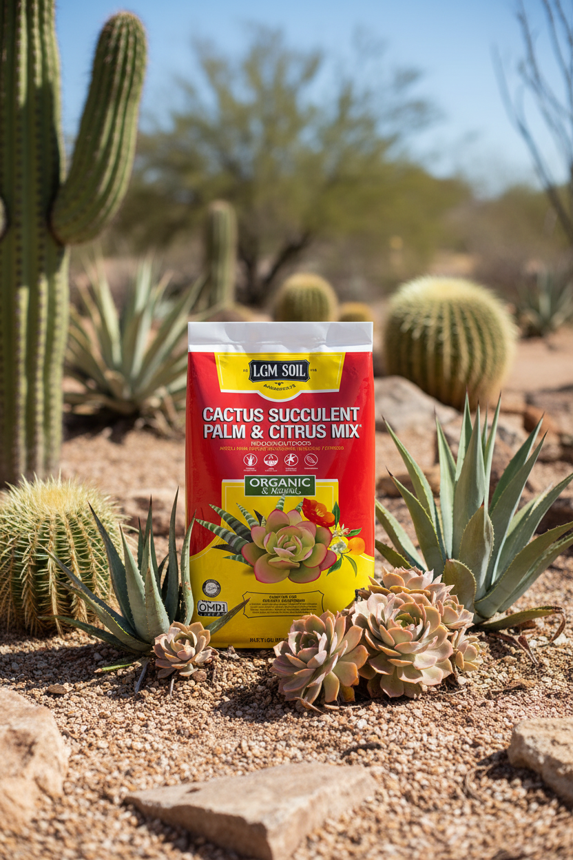 LGM Organic Cactus, Succulent, Palm & Citrus Mix .5 cu ft Fast-Draining Potting Soil