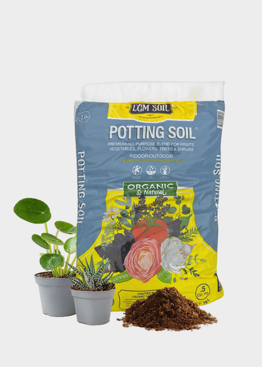 LGM Soil All-Purpose Potting Mix – 0.5 cu ft Organic Potting Soil for Indoor & Outdoor Plants