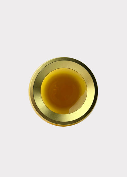 Yellow Jade Finish Incense Burner with Gold-Tone Metal Accents