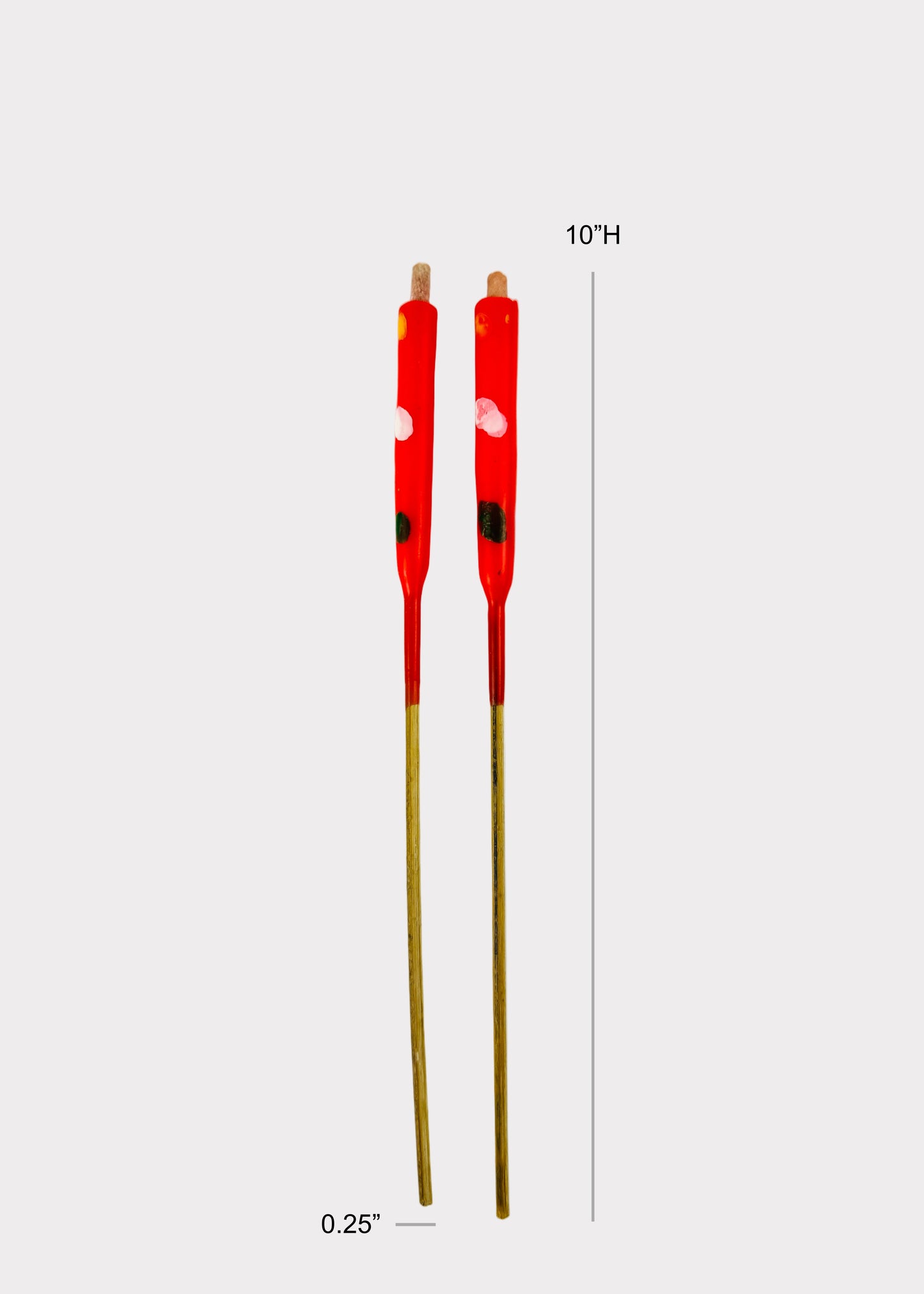 Asian Bamboo Stick Candles – Pack of 10 – Red Ritual Set
