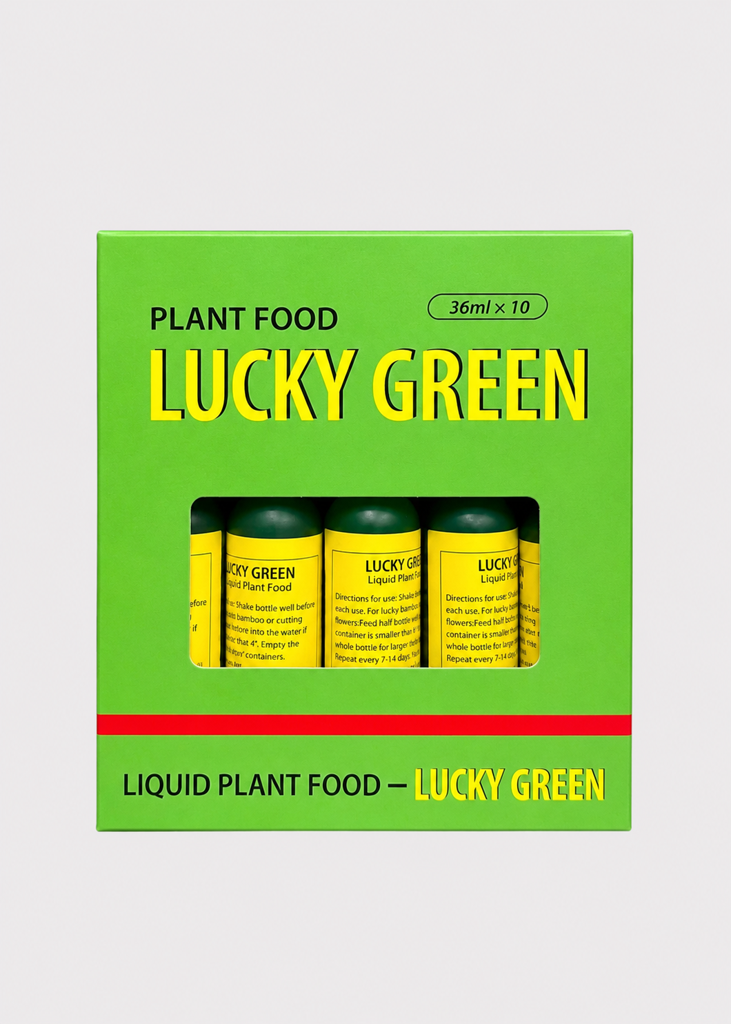 Lucky Green Liquid Plant Food Fertilizer - 10 36ml Bottles