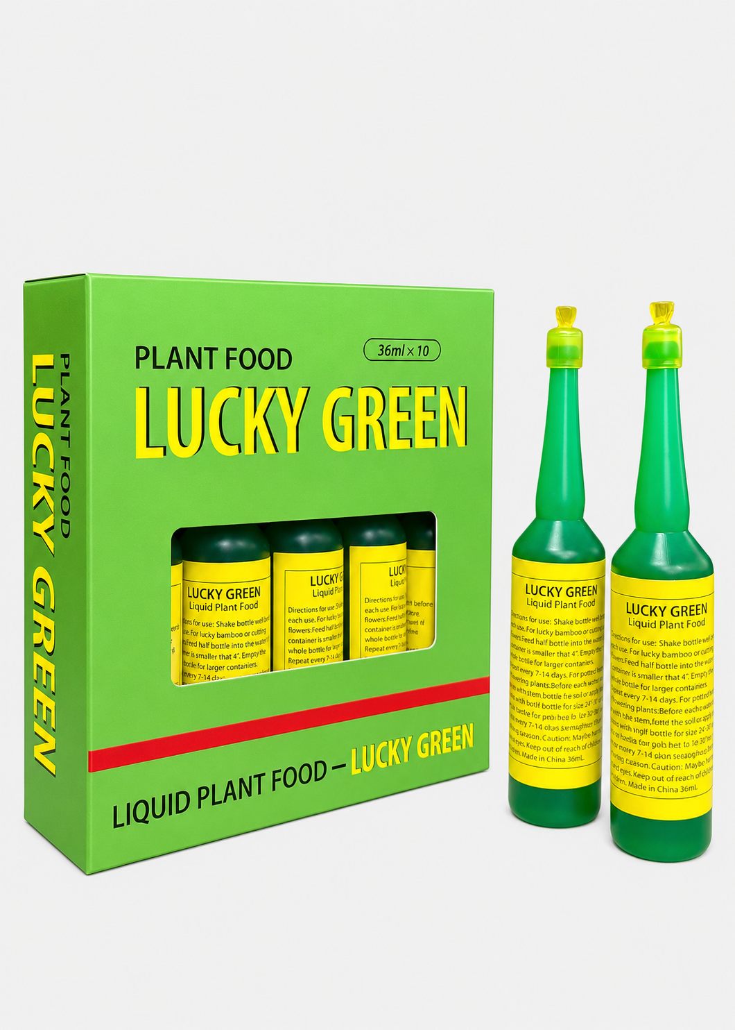 Lucky Green Liquid Plant Food Fertilizer - 10 36ml Bottles