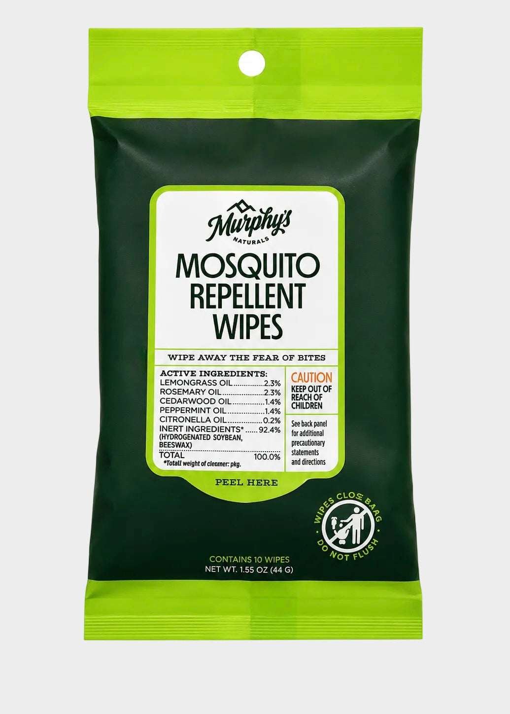 Murphy's Naturals Mosquito Repellent Wipes - 10 Plant-Based Wipes