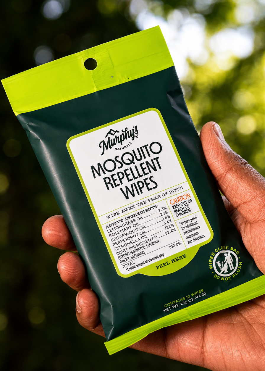 Murphy's Naturals Mosquito Repellent Wipes - 10 Plant-Based Wipes