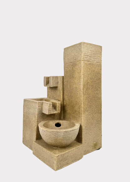 Modern Cascading Stone LED Tabletop Fountain