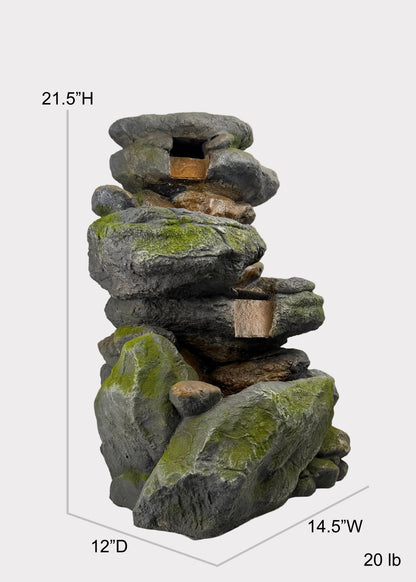 Mountain Rock Cascade Waterfall Fountain