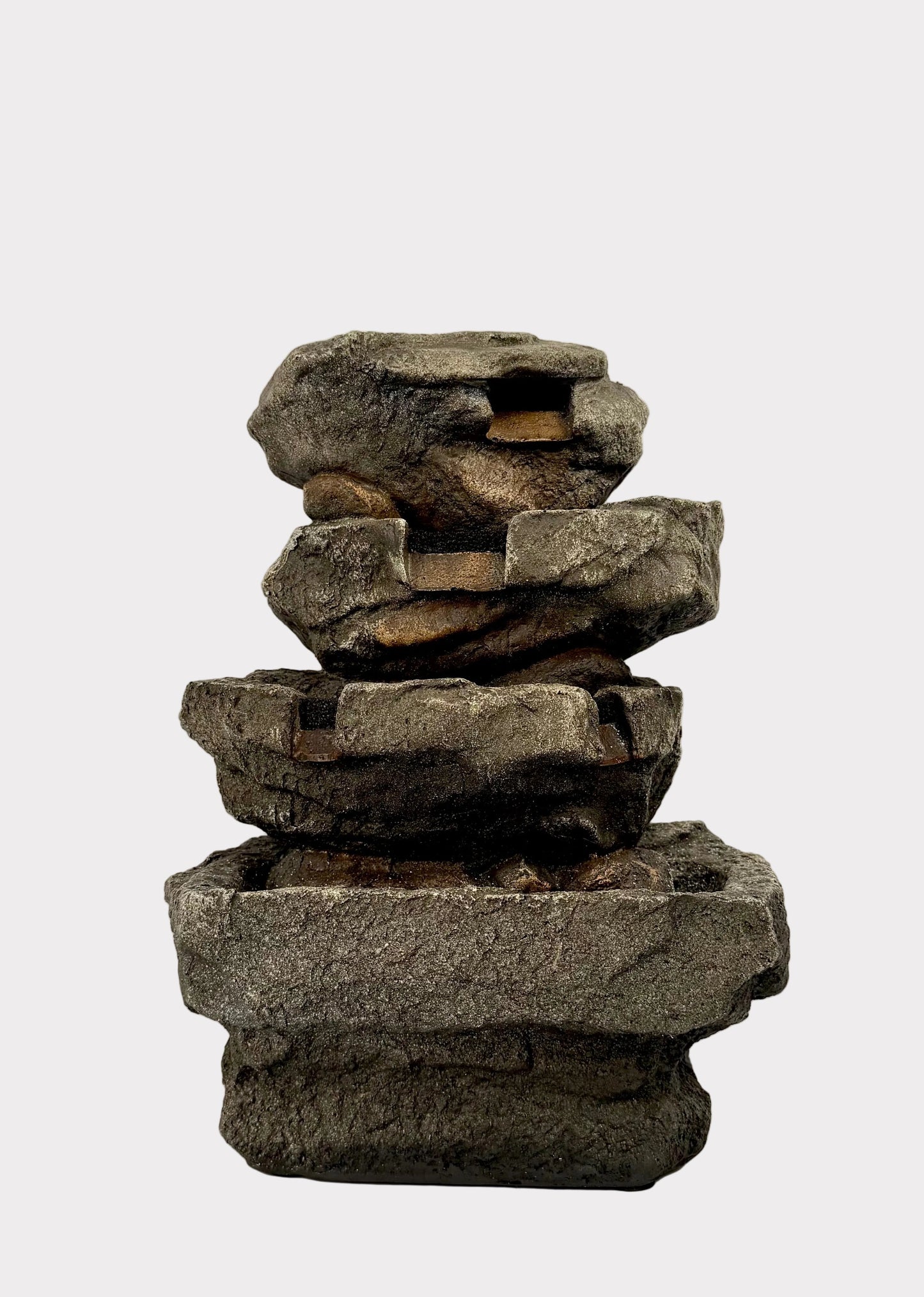 Stack of stone steps fountain